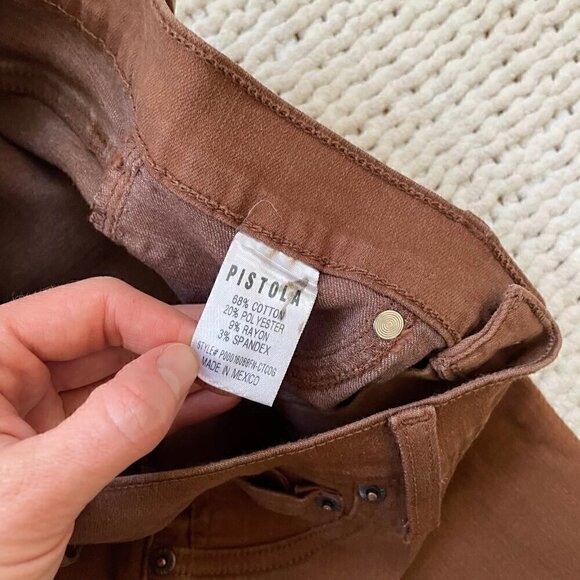 Pistola Lennon High-Rise Cropped Brown Bootcut Jean - Size 26 - Picture 6 of 6